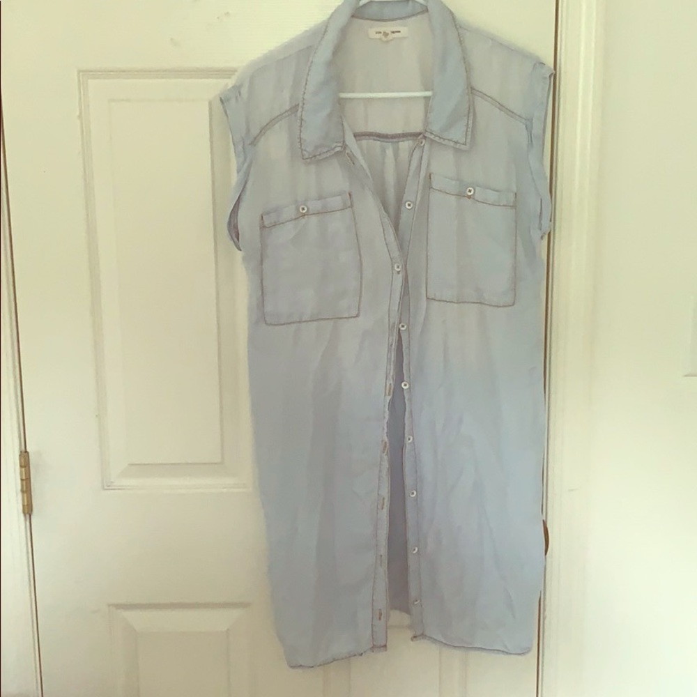 Denim button up
